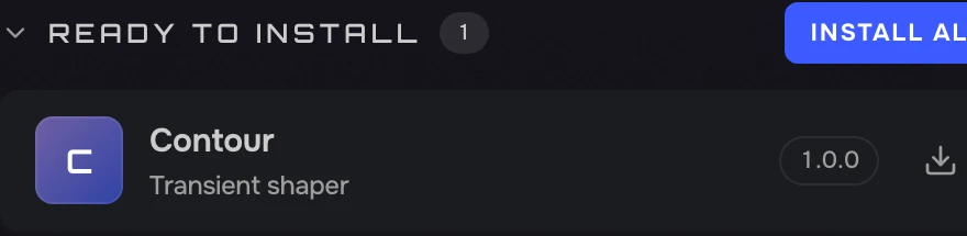 The Ready to install group with Tube 1.2.1 and an install button